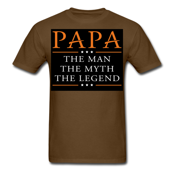 Papa The Man The Myth The Legend Men's T-Shirt - brown