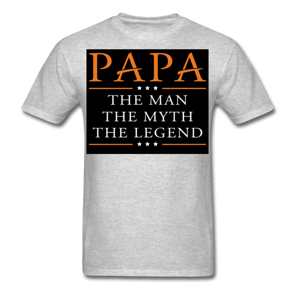 Papa The Man The Myth The Legend Men's T-Shirt - heather gray