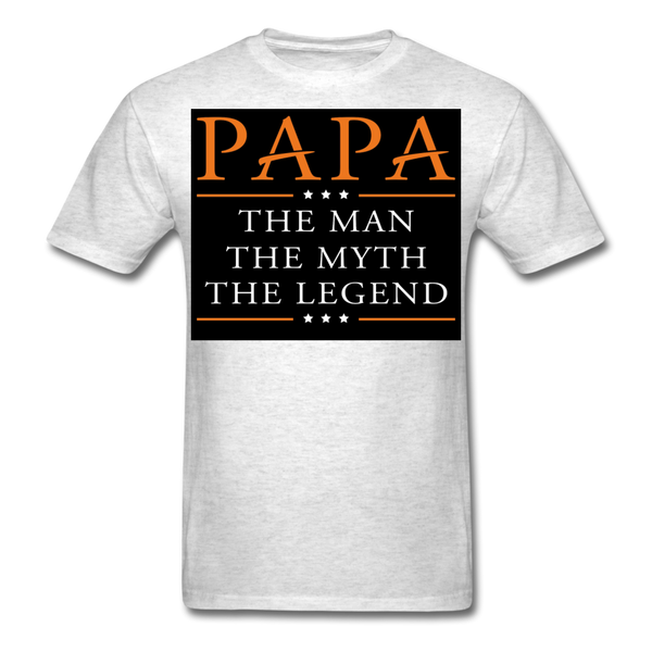 Papa The Man The Myth The Legend Men's T-Shirt - light heather gray