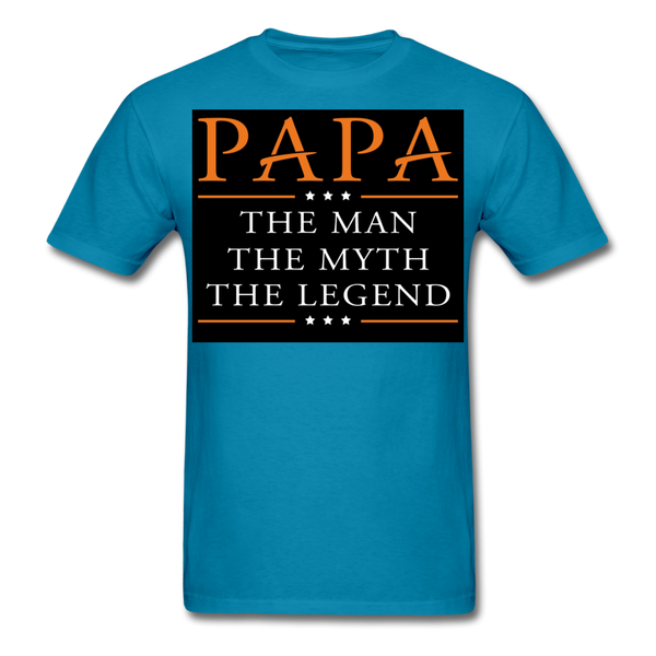 Papa The Man The Myth The Legend Men's T-Shirt - turquoise