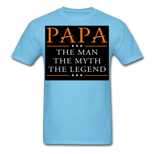 Papa The Man The Myth The Legend Men's T-Shirt - aquatic blue