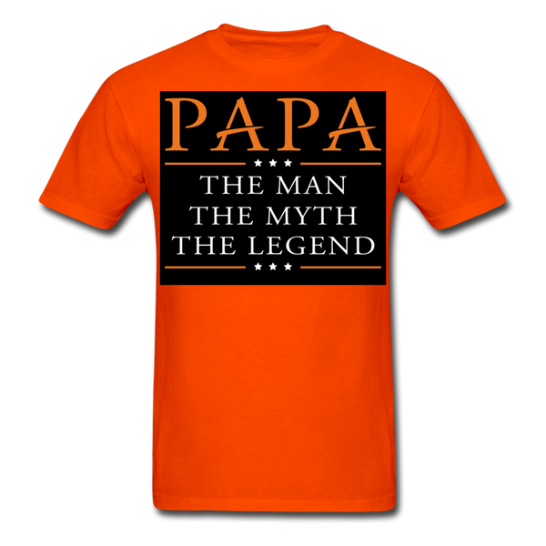 Papa The Man The Myth The Legend Men's T-Shirt - orange