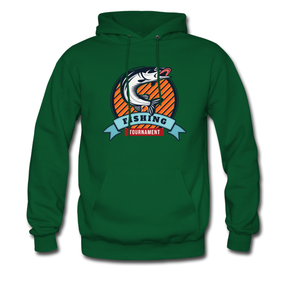 Fishing Tournament Men's Hoodie - forest green