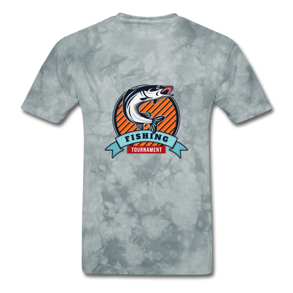 Fishing Tournament Men's T-Shirt - grey tie dye