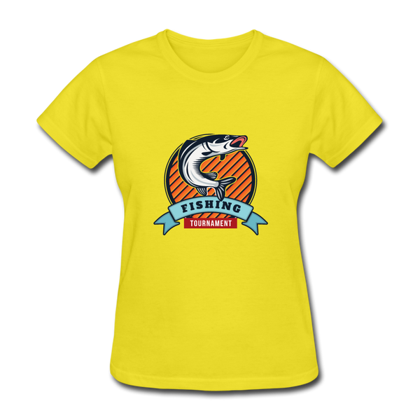 Fishing Tournament Women's T-Shirt - yellow