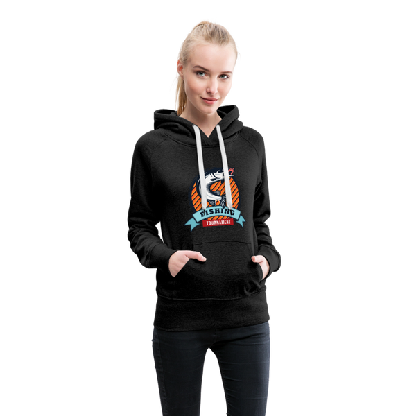 Fishing Tournament Women’s Premium Hoodie - charcoal gray