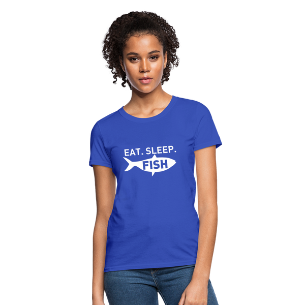 Eat Sleep Fish Women's T-Shirt - royal blue