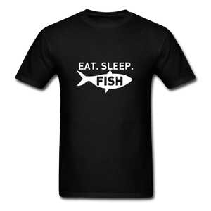 Eat Sleep Fish Men's T-Shirt - black