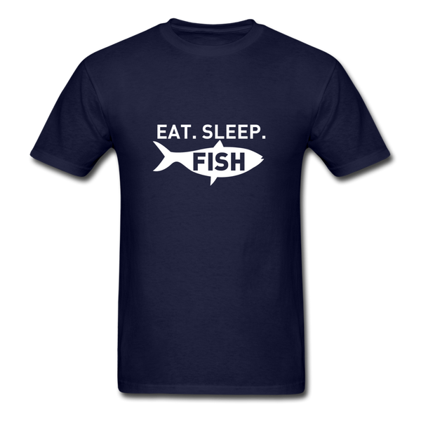 Eat Sleep Fish Men's T-Shirt - navy