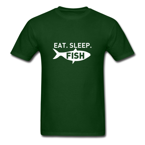 Eat Sleep Fish Men's T-Shirt - forest green