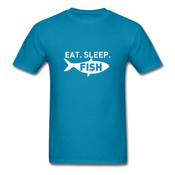 Eat Sleep Fish Men's T-Shirt - turquoise