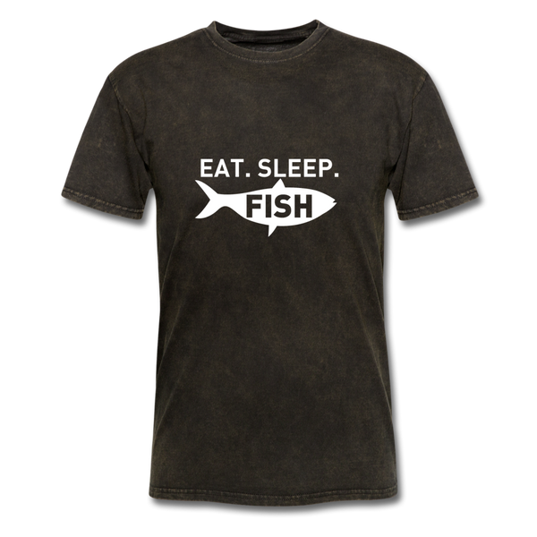 Eat Sleep Fish Men's T-Shirt - mineral black