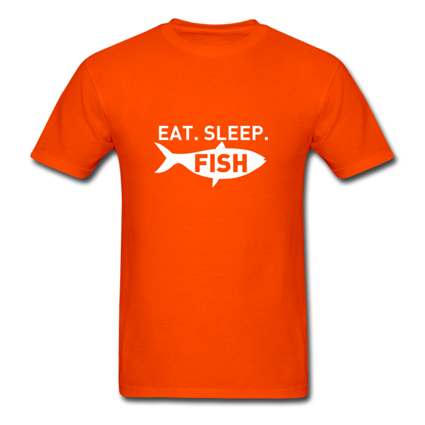 Eat Sleep Fish Men's T-Shirt - orange