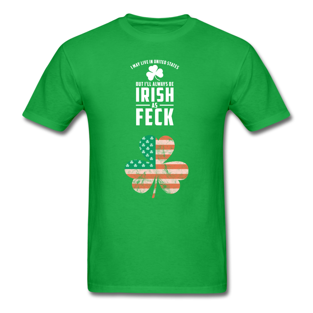 Irish As Feck Men's T-Shirt - bright green