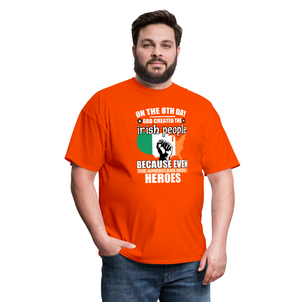 God Created The Irish People Men's T-Shirt - orange