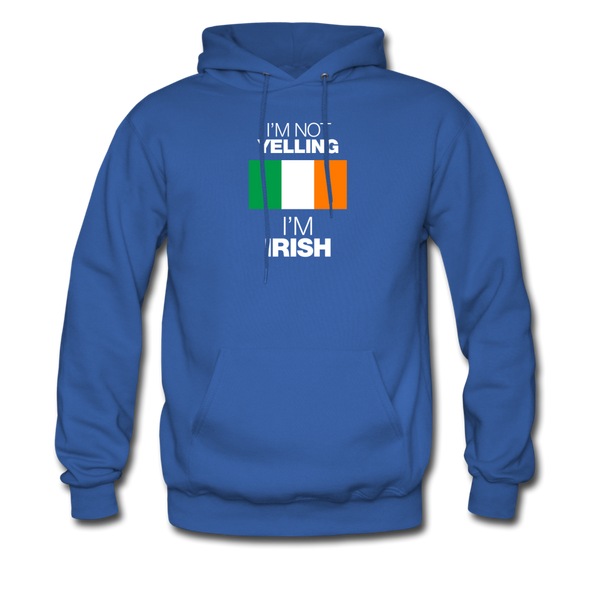 I'm Not Yelling I'm Irish Men's Hoodie - royal blue