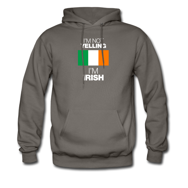 I'm Not Yelling I'm Irish Men's Hoodie - asphalt gray