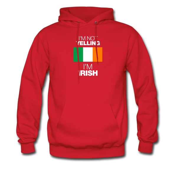 I'm Not Yelling I'm Irish Men's Hoodie - red