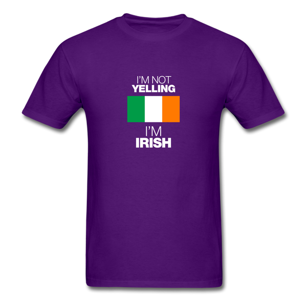 I'm Not Yelling I'm Irish Men's T-Shirt - purple