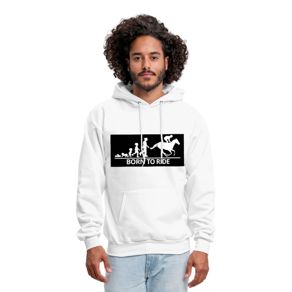 Born To Ride Men's Hoodie - white