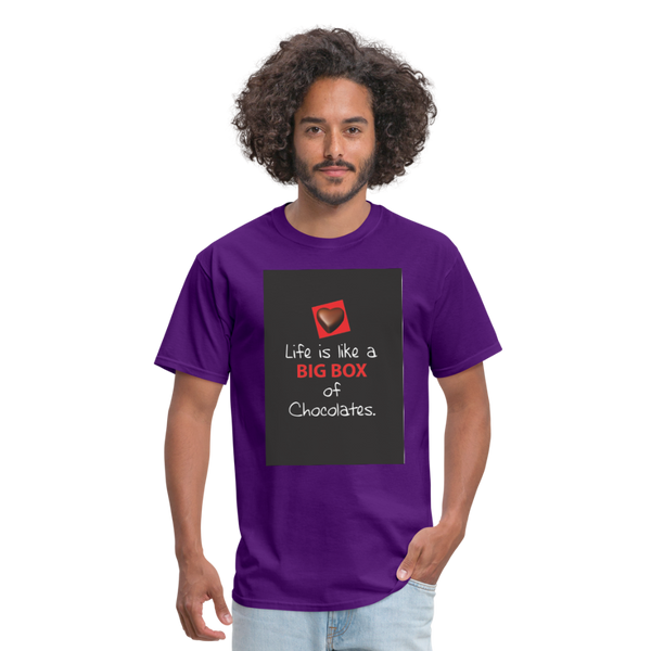 Life Is Like A Big Box of Chocolates Men's T-Shirt - purple