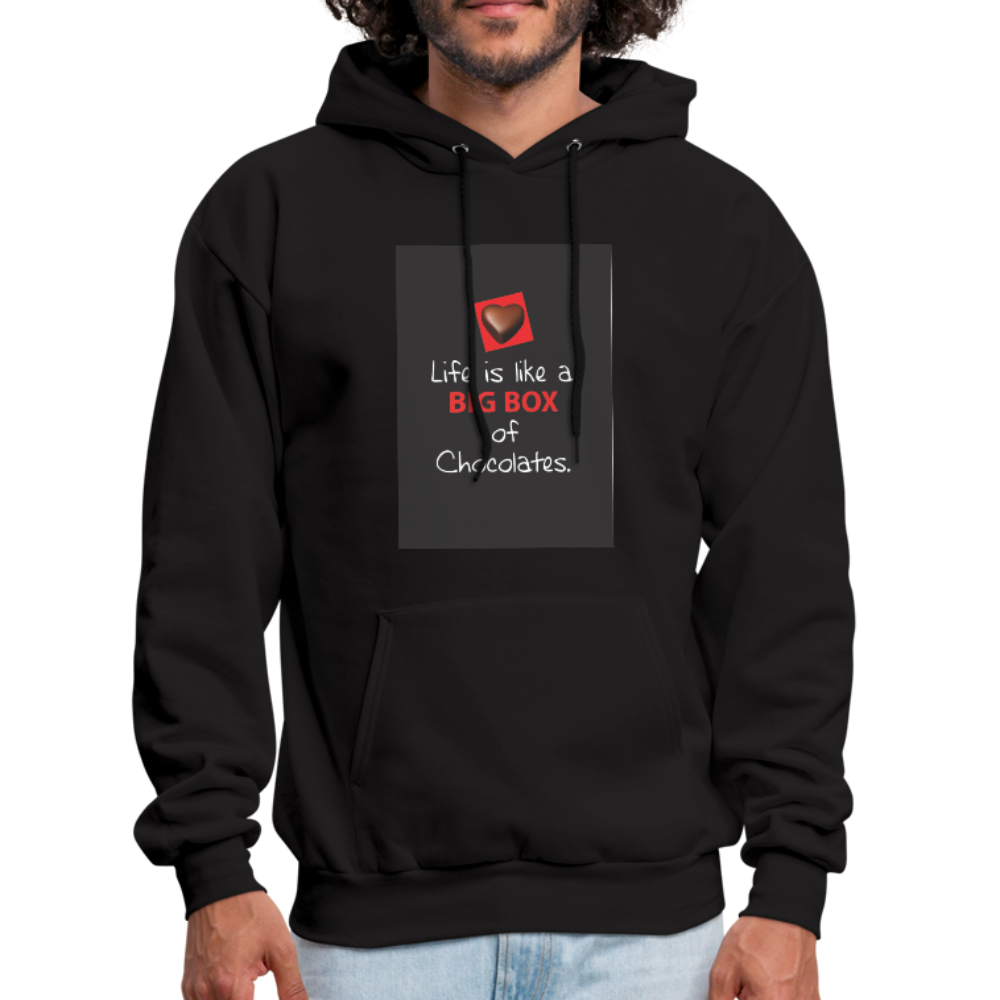 Life Is Like A Big Box of Chocolates Men's Hoodie - black