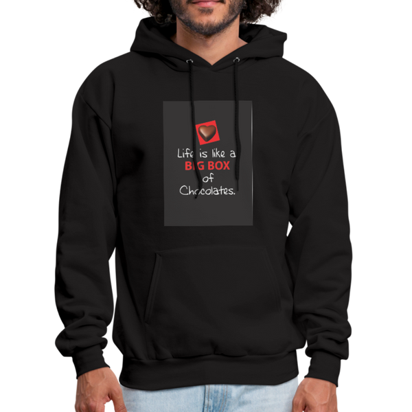 Life Is Like A Big Box of Chocolates Men's Hoodie - black