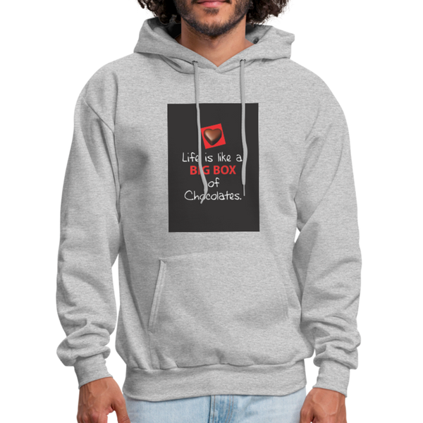 Life Is Like A Big Box of Chocolates Men's Hoodie - heather gray