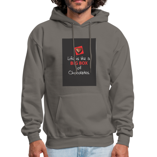 Life Is Like A Big Box of Chocolates Men's Hoodie - asphalt gray