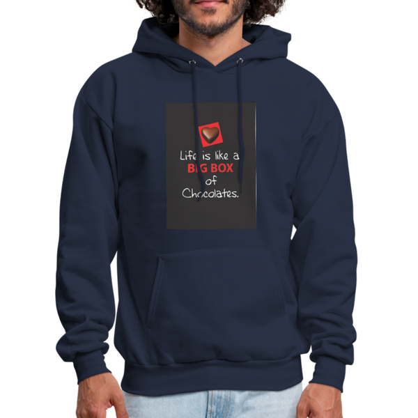 Life Is Like A Big Box of Chocolates Men's Hoodie - navy