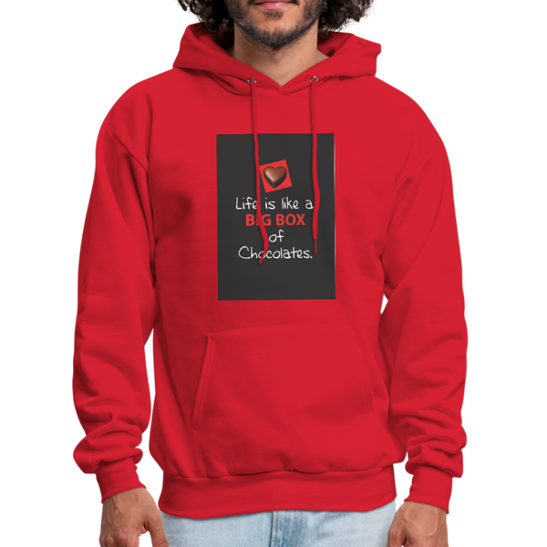 Life Is Like A Big Box of Chocolates Men's Hoodie - red