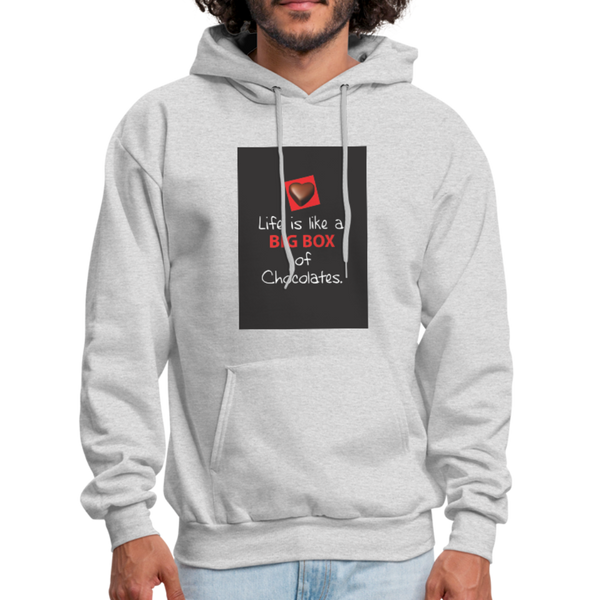 Life Is Like A Big Box of Chocolates Men's Hoodie - ash 