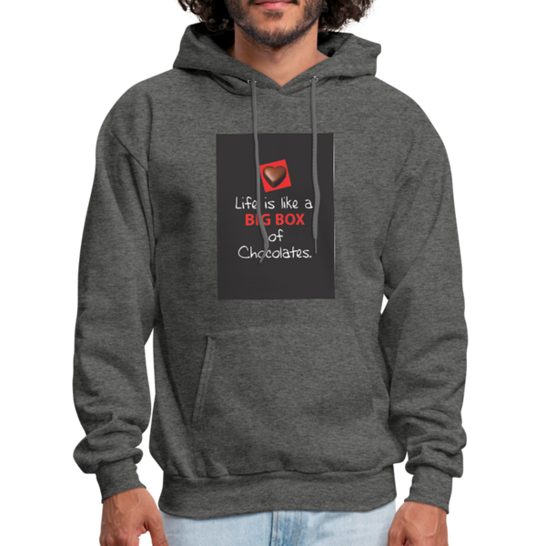 Life Is Like A Big Box of Chocolates Men's Hoodie - charcoal gray