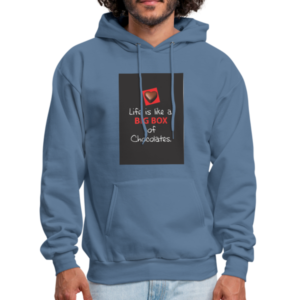 Life Is Like A Big Box of Chocolates Men's Hoodie - denim blue