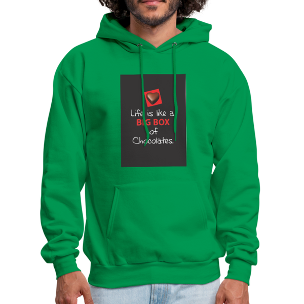 Life Is Like A Big Box of Chocolates Men's Hoodie - kelly green