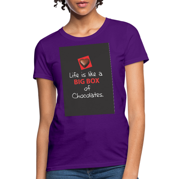 Life Is Like A Big Box of Chocolates Women's T-Shirt - purple