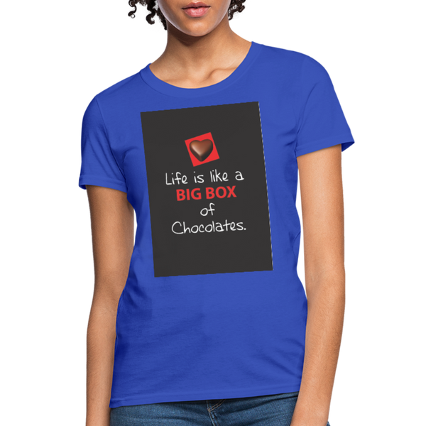 Life Is Like A Big Box of Chocolates Women's T-Shirt - royal blue