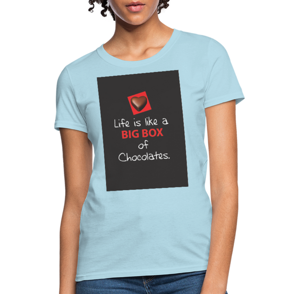 Life Is Like A Big Box of Chocolates Women's T-Shirt - powder blue