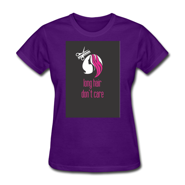 Long Hair Don't Care Women's T-Shirt - purple