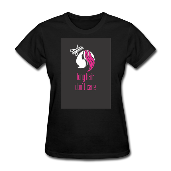 Long Hair Don't Care Women's T-Shirt - black