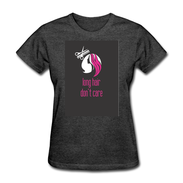 Long Hair Don't Care Women's T-Shirt - heather black