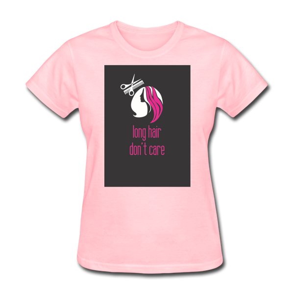 Long Hair Don't Care Women's T-Shirt - pink