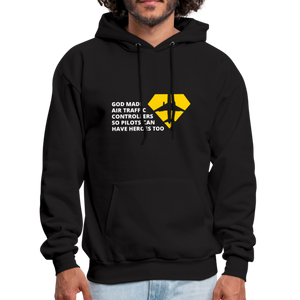 God Made Air Traffic Controllers Men's Hoodie - black