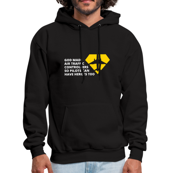 God Made Air Traffic Controllers Men's Hoodie - black