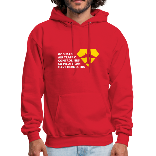 God Made Air Traffic Controllers Men's Hoodie - red