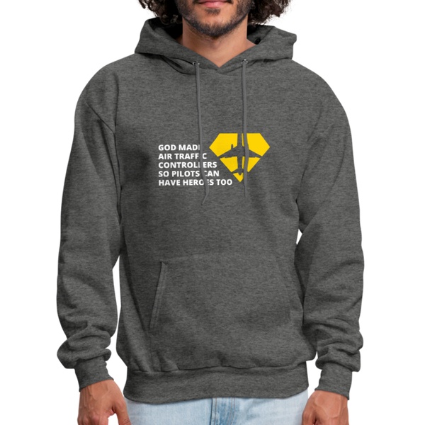 God Made Air Traffic Controllers Men's Hoodie - charcoal gray