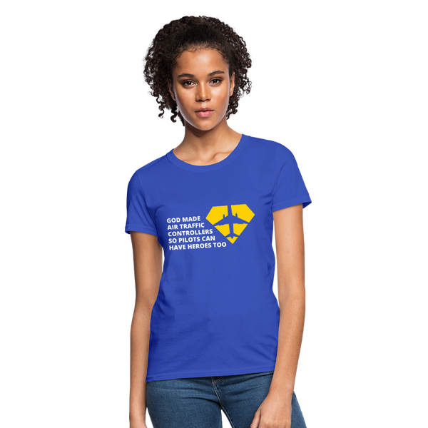 God Made Air Traffic Controllers Women's T-Shirt - royal blue