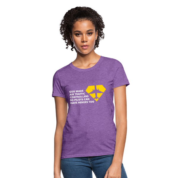 God Made Air Traffic Controllers Women's T-Shirt - purple heather