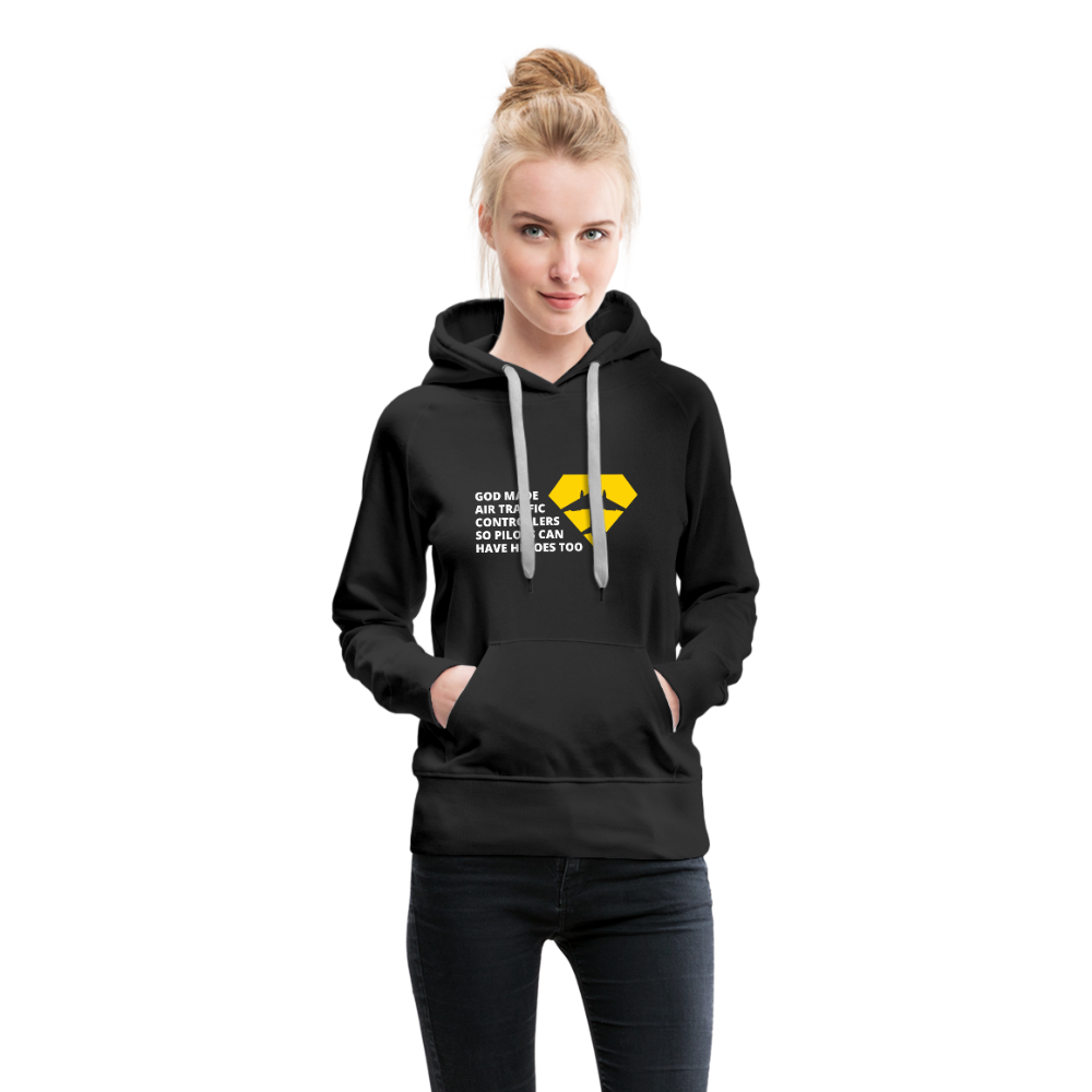 God Made Air Traffic Controllers Women’s Premium Hoodie - black