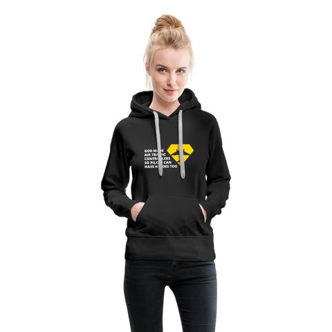 God Made Air Traffic Controllers Women’s Premium Hoodie - black